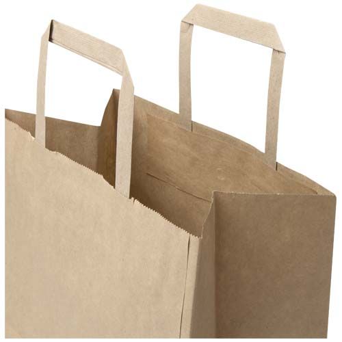 kraft Bolsa de papel de 80 g/m2 con asas planas - 25 x 15 x 32 cm