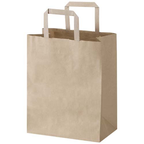 kraft Bolsa de papel de 80 g/m2 con asas planas - 25 x 15 x 32 cm