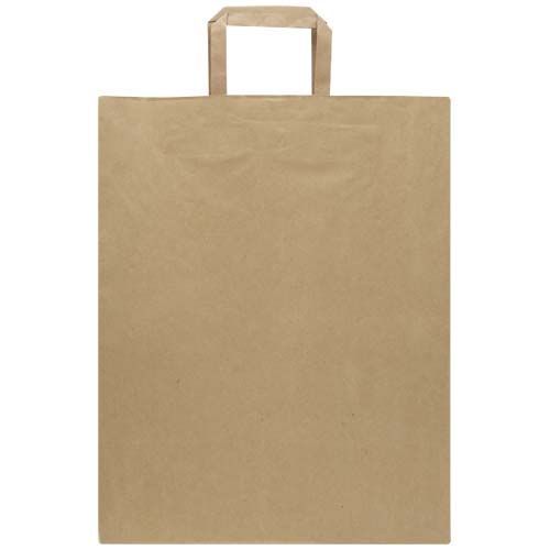 kraft Bolsa de papel de 80 g/m2 con asas planas - 25 x 15 x 32 cm