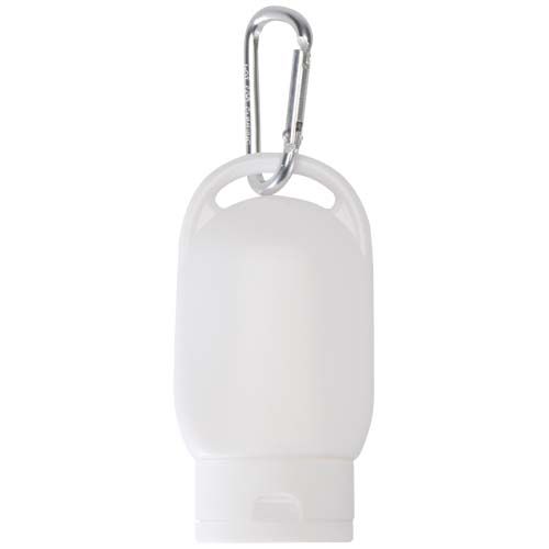 white Crema solar FPS 30 con mosquetón