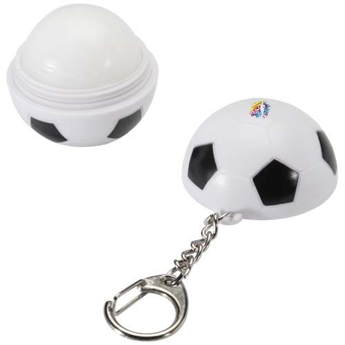 black Bálsamo labial de vainilla en forma de balón de fútbol con llavero y FPS 15