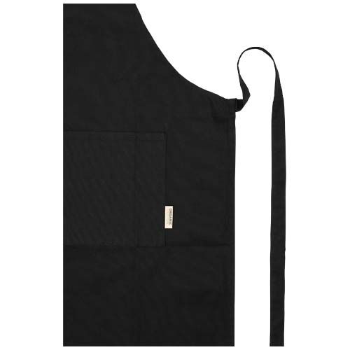 black Delantal algodón orgánico OCS de 200 g/m²