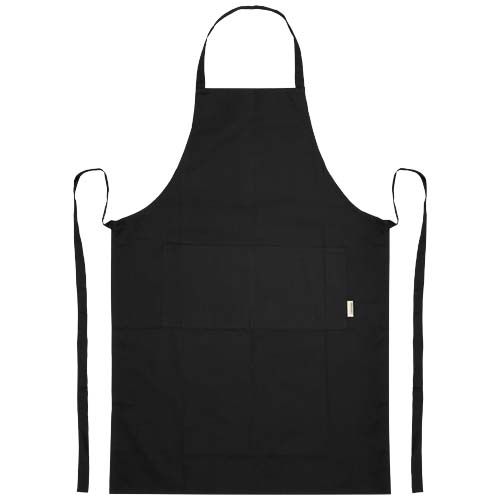 black Delantal algodón orgánico OCS de 200 g/m²