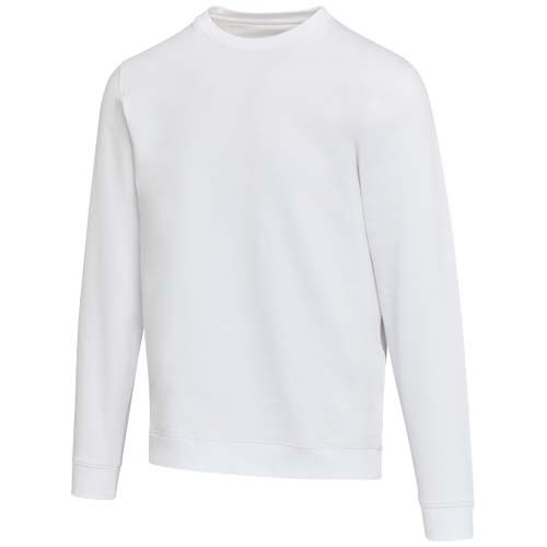 white Jersey de cuello redondo de material reciclado orgánico con certificado OCS unisex de 280 g/m² Jasper