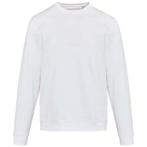 white Jersey de cuello redondo de material reciclado orgánico con certificado OCS unisex de 280 g/m² Jasper