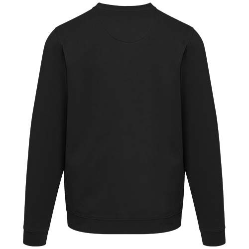 black Jersey de cuello redondo de material reciclado orgánico con certificado OCS unisex de 280 g/m² Jasper