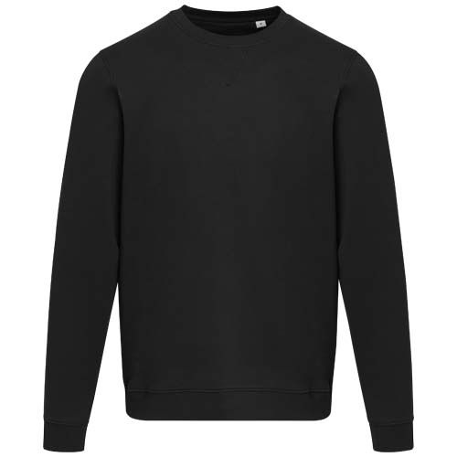 black Jersey de cuello redondo de material reciclado orgánico con certificado OCS unisex de 280 g/m² Jasper