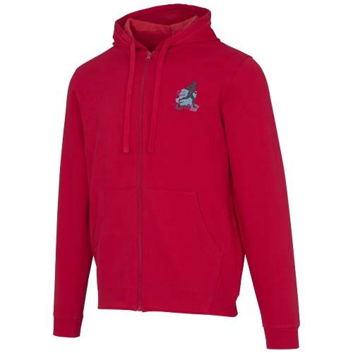 red Sudadera con capucha unisex orgánica reciclada con certificado OCS de 280 g/m² Jasper