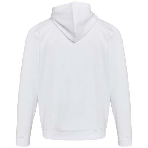 white Sudadera con capucha unisex orgánica reciclada con certificado OCS de 280 g/m²