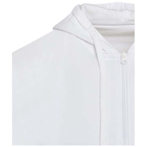 white Sudadera con capucha unisex orgánica reciclada con certificado OCS de 280 g/m²
