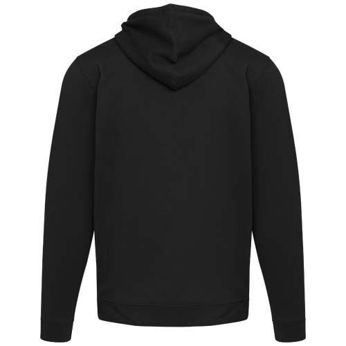 black Sudadera con capucha unisex orgánica reciclada con certificado OCS de 280 g/m²