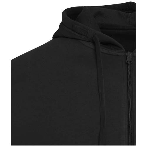 black Sudadera con capucha unisex orgánica reciclada con certificado OCS de 280 g/m²