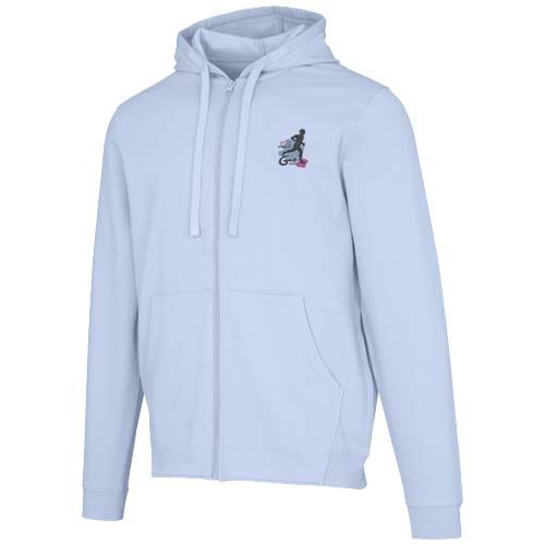 azul brumoso Sudadera con capucha unisex orgánica reciclada con certificado OCS de 280 g/m² Jasper