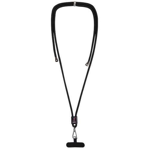 black Lanyard ajustable reciclado para smartphone