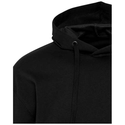 black Sudadera oversize con capucha unisex orgánica con certificado OCS de 280 g/m2