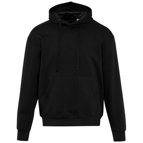 black Sudadera oversize con capucha unisex orgánica con certificado OCS de 280 g/m2