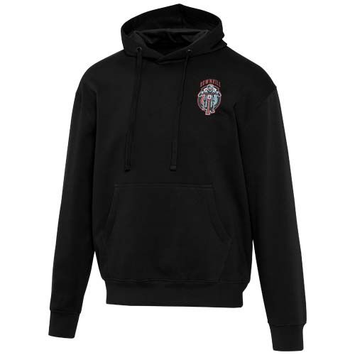 black Sudadera oversize con capucha unisex orgánica con certificado OCS de 280 g/m2