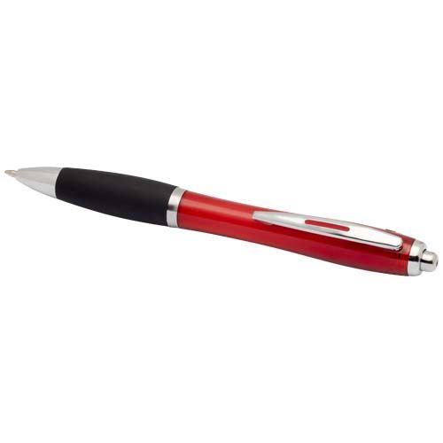 Stylo bille en plastique recyclé RCS avec corps coloré et grip noir (encre noire) Nash - 5