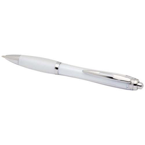 Stylo bille en plastique recyclé RCS avec corps et grip colorés (encre bleue) Nash - 5