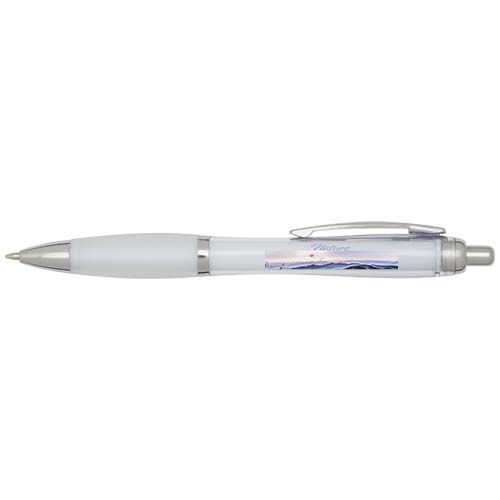 Stylo bille en plastique recyclé RCS avec corps et grip colorés (encre bleue) Nash - 2