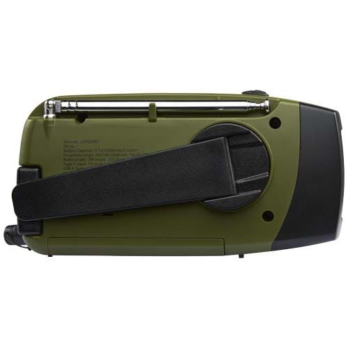 verde militar Radio de emergencia RCS de plástico reciclado