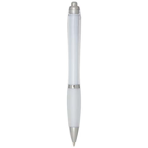 Stylo bille en plastique recyclé RCS avec corps et grip colorés (encre noire) Nash - 4