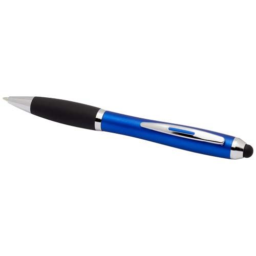 Stylo bille à stylet en plastique recyclé RCS avec corps coloré et grip noir (encre noire) Nash - 5