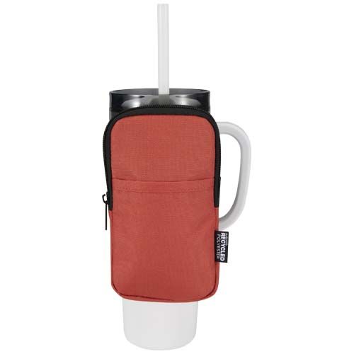 rojo de ladrillo Bolsa para botellas reciclada con certificado GRS