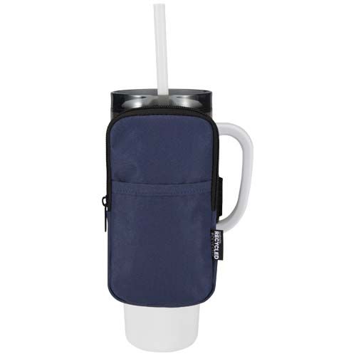 azul marino Bolsa para botellas reciclada con certificado GRS