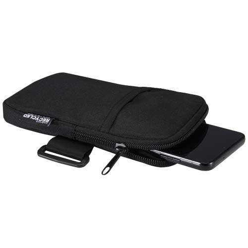 black Bolsa para botellas reciclada con certificado GRS
