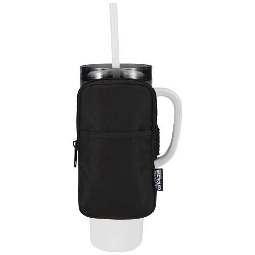 black Bolsa para botellas reciclada con certificado GRS