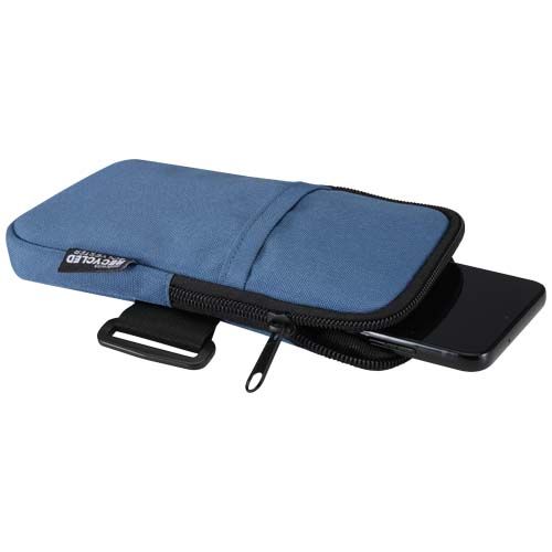 azul oscuro Bolsa para botellas reciclada con certificado GRS