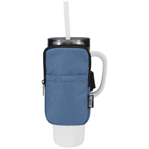 azul oscuro Bolsa para botellas reciclada con certificado GRS