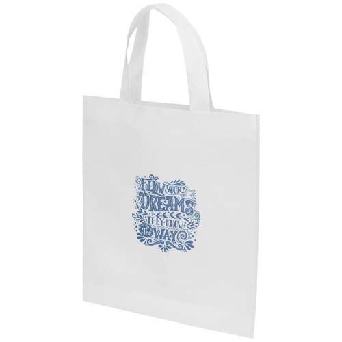 white Bolsa Tote pequeña de 3 L reciclada con certificado GRS