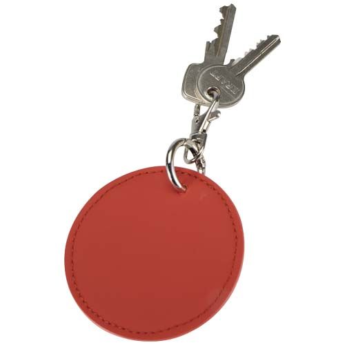 rojo de ladrillo Llavero redondo reciclado con certificado GRS