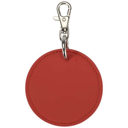 rojo de ladrillo Llavero redondo reciclado con certificado GRS