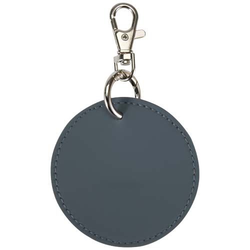 azul oscuro Llavero redondo reciclado con certificado GRS