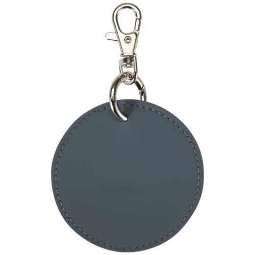 azul oscuro Llavero redondo reciclado con certificado GRS