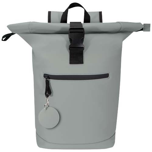 gray Llavero redondo reciclado con certificado GRS
