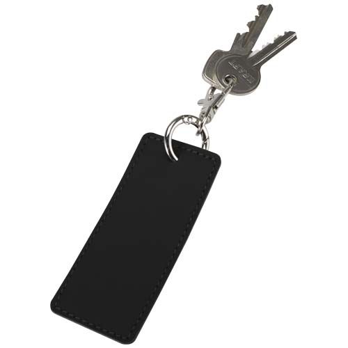 black Llavero rectángulo reciclado con certificado GRS