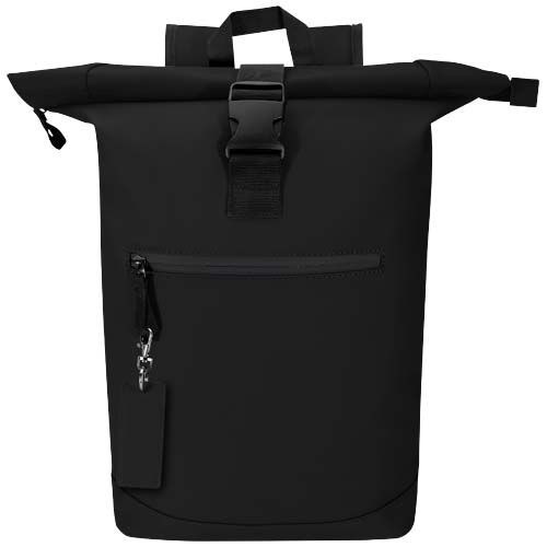 black Llavero rectángulo reciclado con certificado GRS