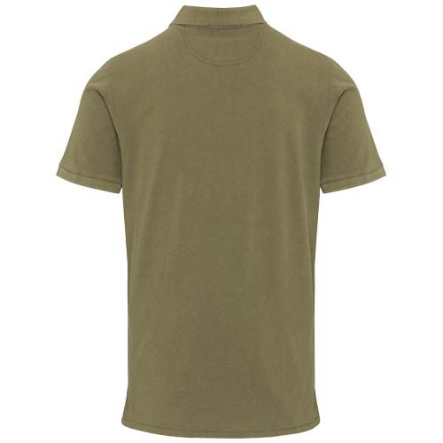 verde bosque Polo de 200 g/m2 lavado para hombre