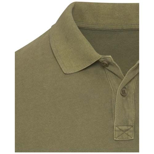 verde bosque Polo de 200 g/m2 lavado para hombre