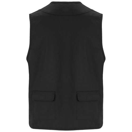 Chaleco de trabajo de 200 g/m2 multi bolsillos y cuello de pico 