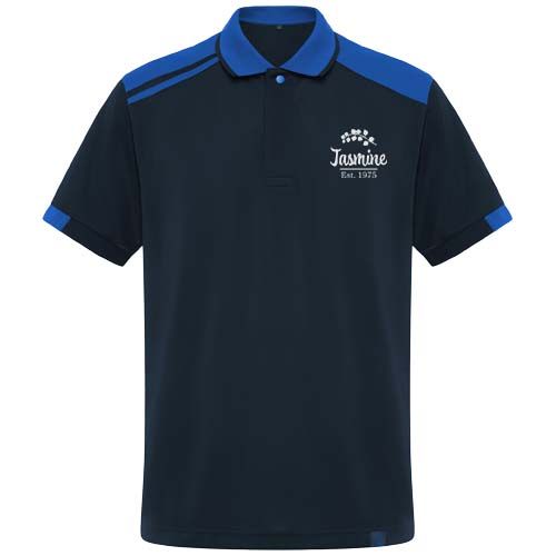azul marino/azulón Polo de manga corta antibacteriano unisex de 160 g/m2 Samurai