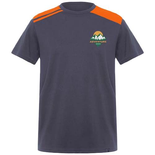 gris plomo/naranja Camiseta de manga corta de 160 g/m2 para hombre