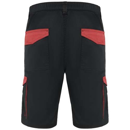 negro/rojo Pantalones cortos de trabajo de 250 g/m2