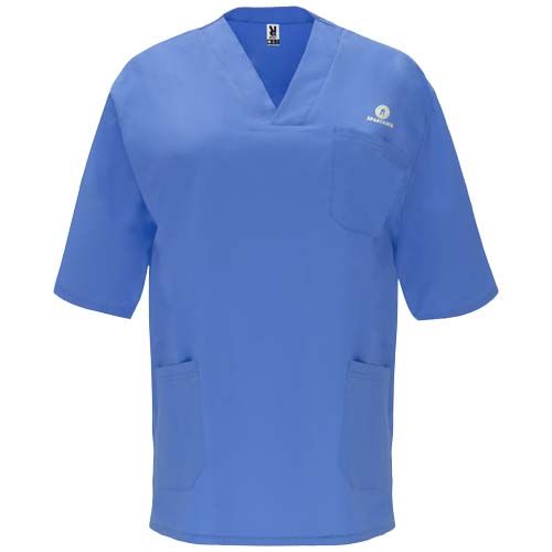 azul hospitalario Camiseta de servicio de manga corta de 160 g/m2 unisex