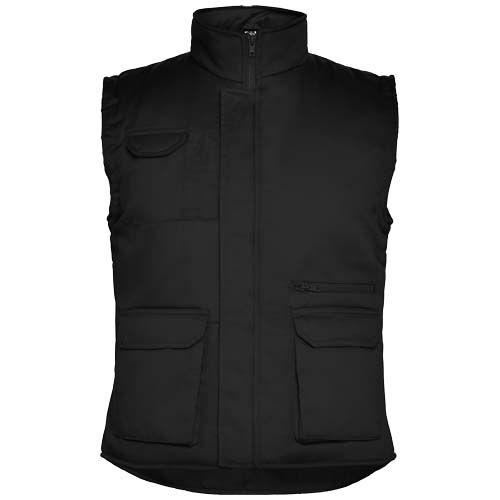 black Chaleco de trabajo multiusos cálido con cuello alto Almanzor