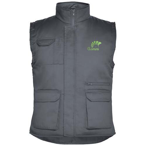 gris plomo Chaleco de trabajo multiusos cálido con cuello alto Almanzor